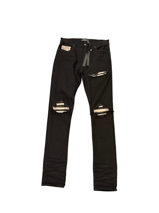 Amiri Snakeskin MX1 Jet Black