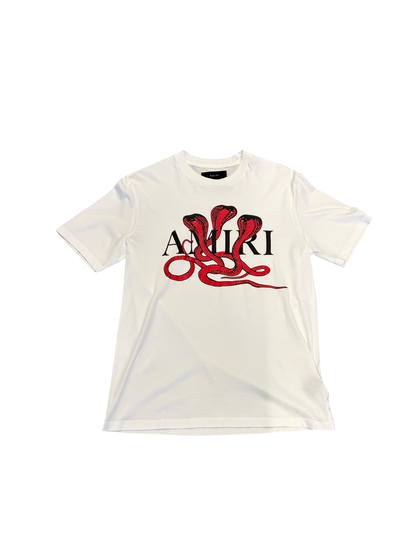 Amiri Snake Tee White/Red