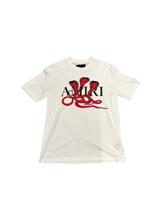 Amiri Snake Tee White/Red