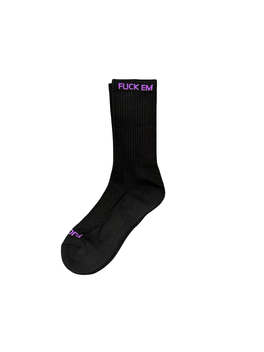 Logo Socks (Black/Purple)