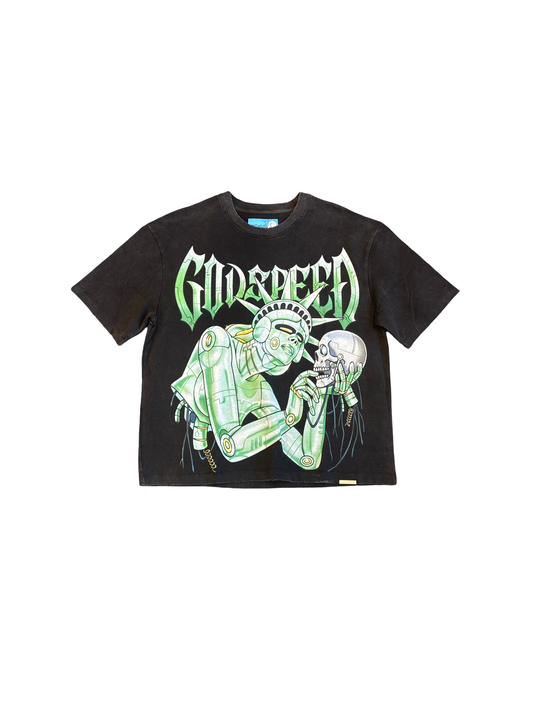 Godspeed Statue of Liberty Robot Tee Black