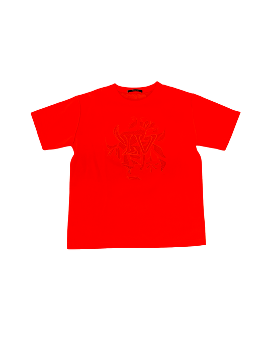 Louis Vuitton Knit Logo Polyester Tee Orange