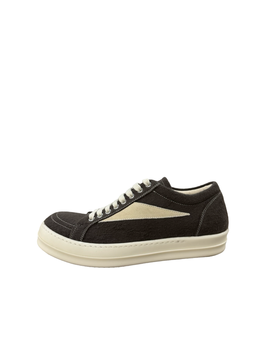 Rick Owens Vintage Sneaks Wool Dark Dust/Milk