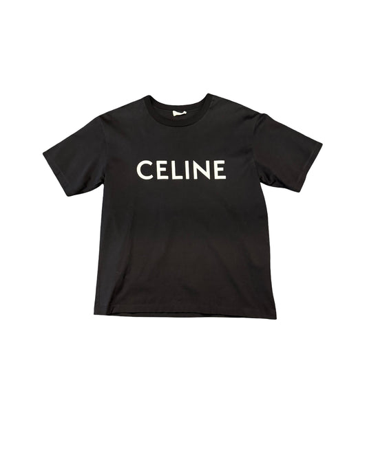 Celine Logo Tee Black/White