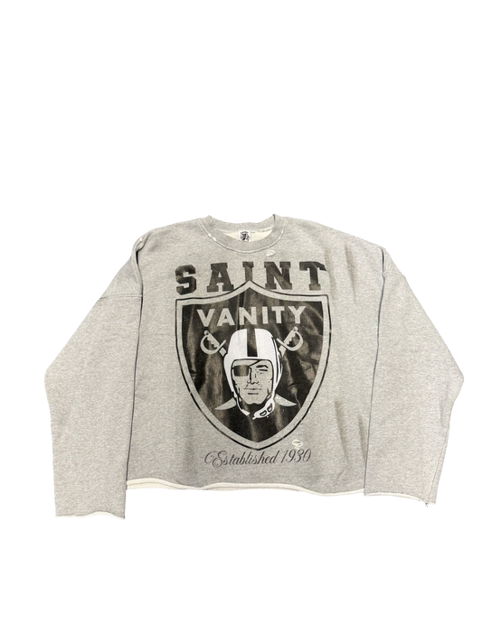 Saint Vanity Grey Raiders Logo Sweatshirt
