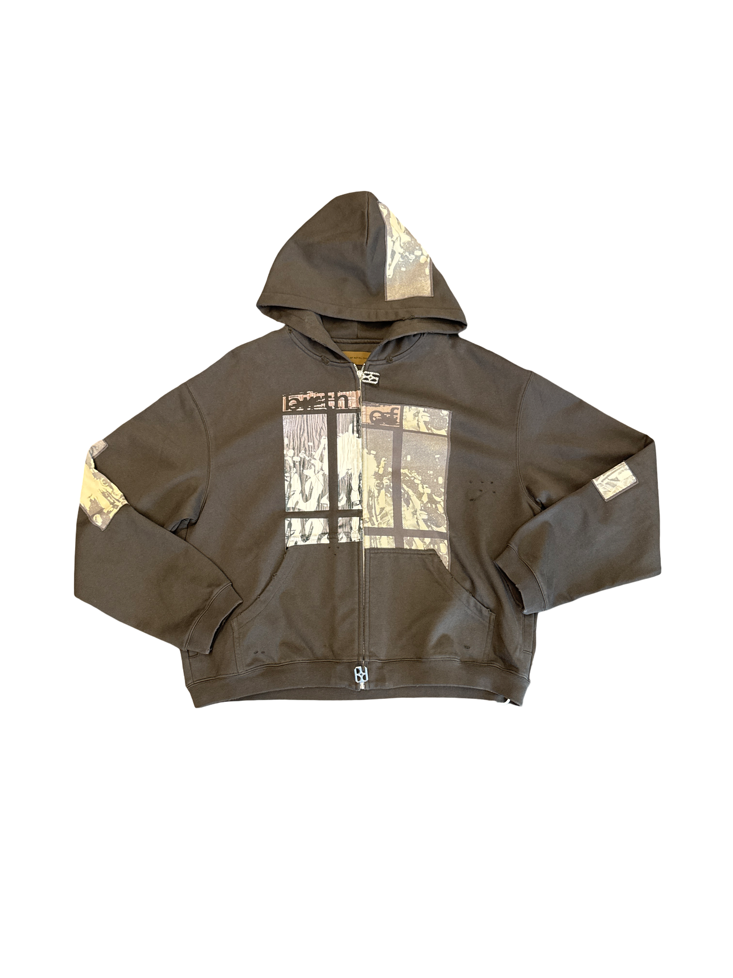 Birth Of A Royal Child Collage Zip Hoodie Vintage Black/Cream