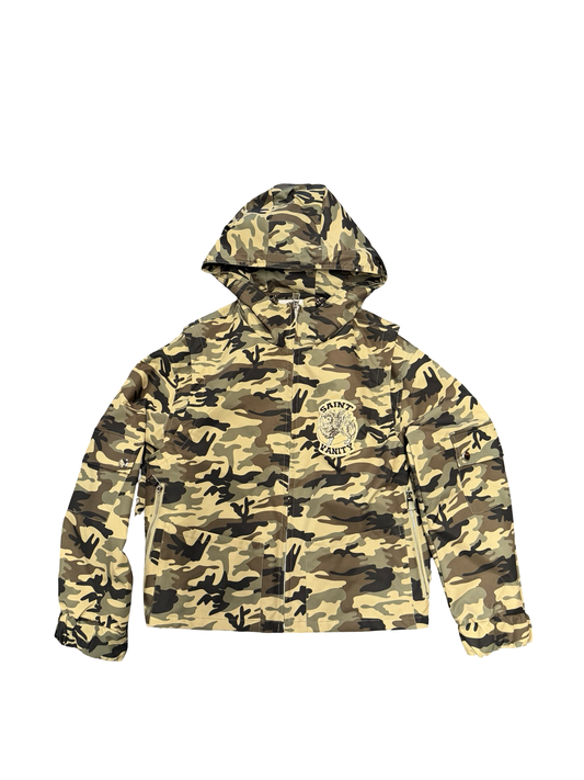 Saint Vanity Woodland Camo Nylon Jacket