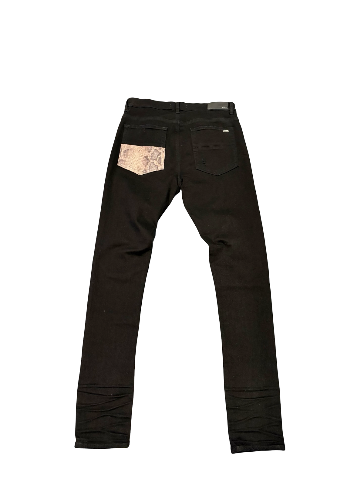 Amiri Snakeskin MX1 Jet Black