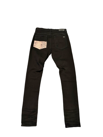 Amiri Snakeskin MX1 Jet Black