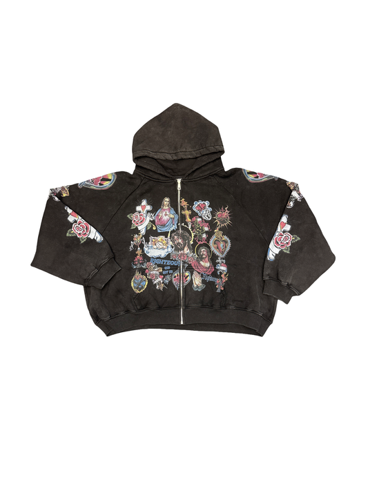 Righteous Black Zip Hoodie