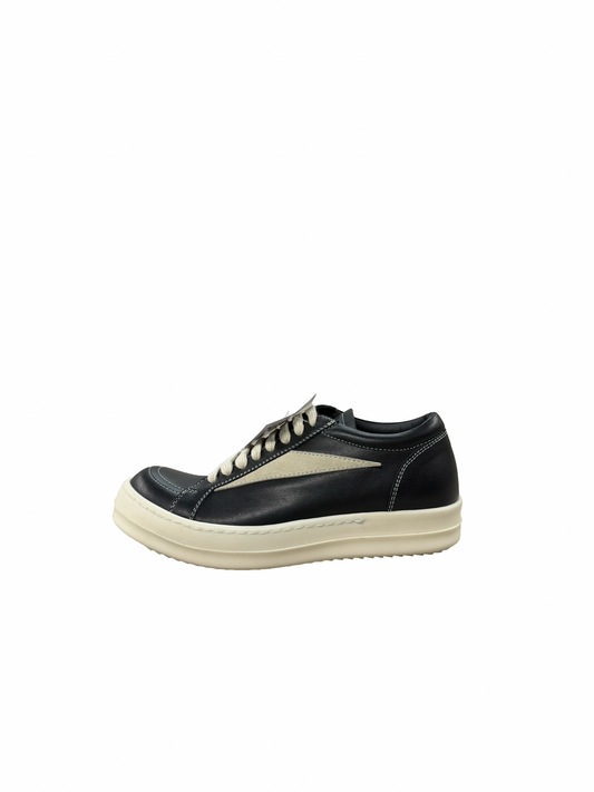 Rick Owens Leather Vintage Sneaks Black/Milk
