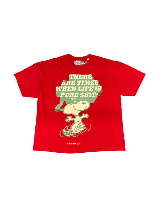 Better With Age Life is Pure Shit Tee Red/Green