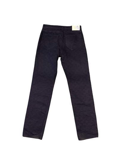 Louis Vuitton Monogram Distressed Jeans Navy - Used
