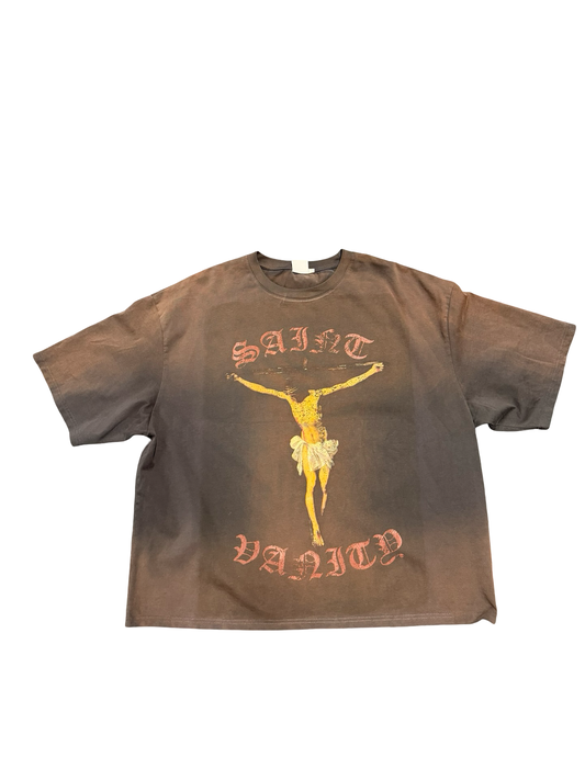 Saint Vanity Crucified Tee Brown/Red