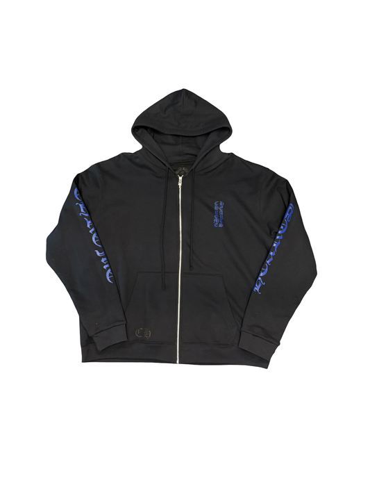 Chrome Hearts Eyechart Thermal Zip Hoodie (Black/Blue)