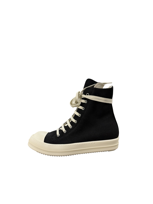 Rick Owens Canvas Hi Top Black/Milk
