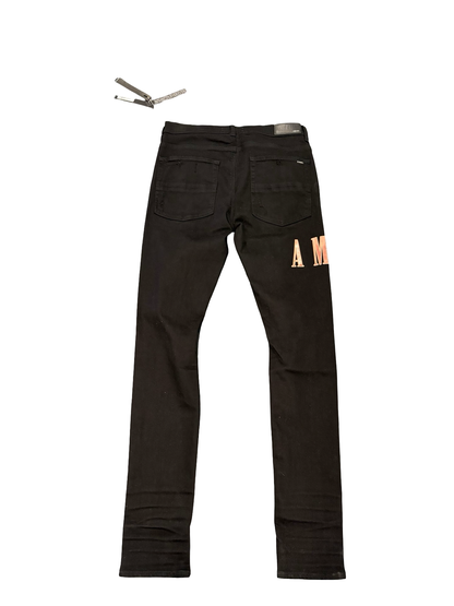 Amiri Tie Dye Core Logo Jean Jet Black