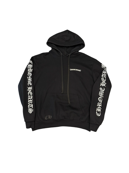 Chrome Hearts Scroll Pullover Hoodie Black/White
