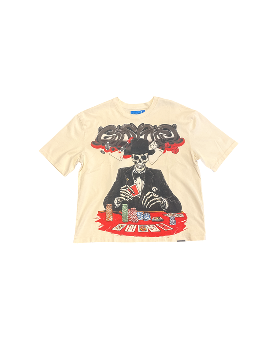 Godspeed Poker Skeleton Tee Tan