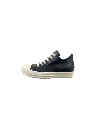 Rick Owens Ramone Low Top Leather Black/Milk