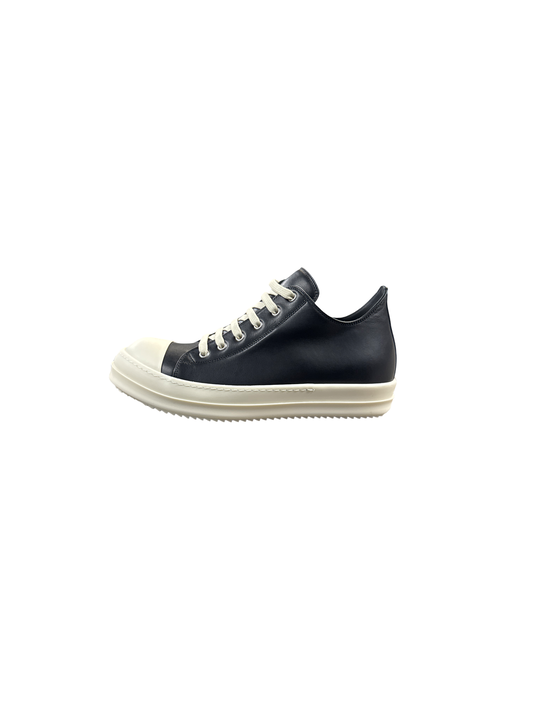 Rick Owens Ramone Low Top Leather Black/Milk