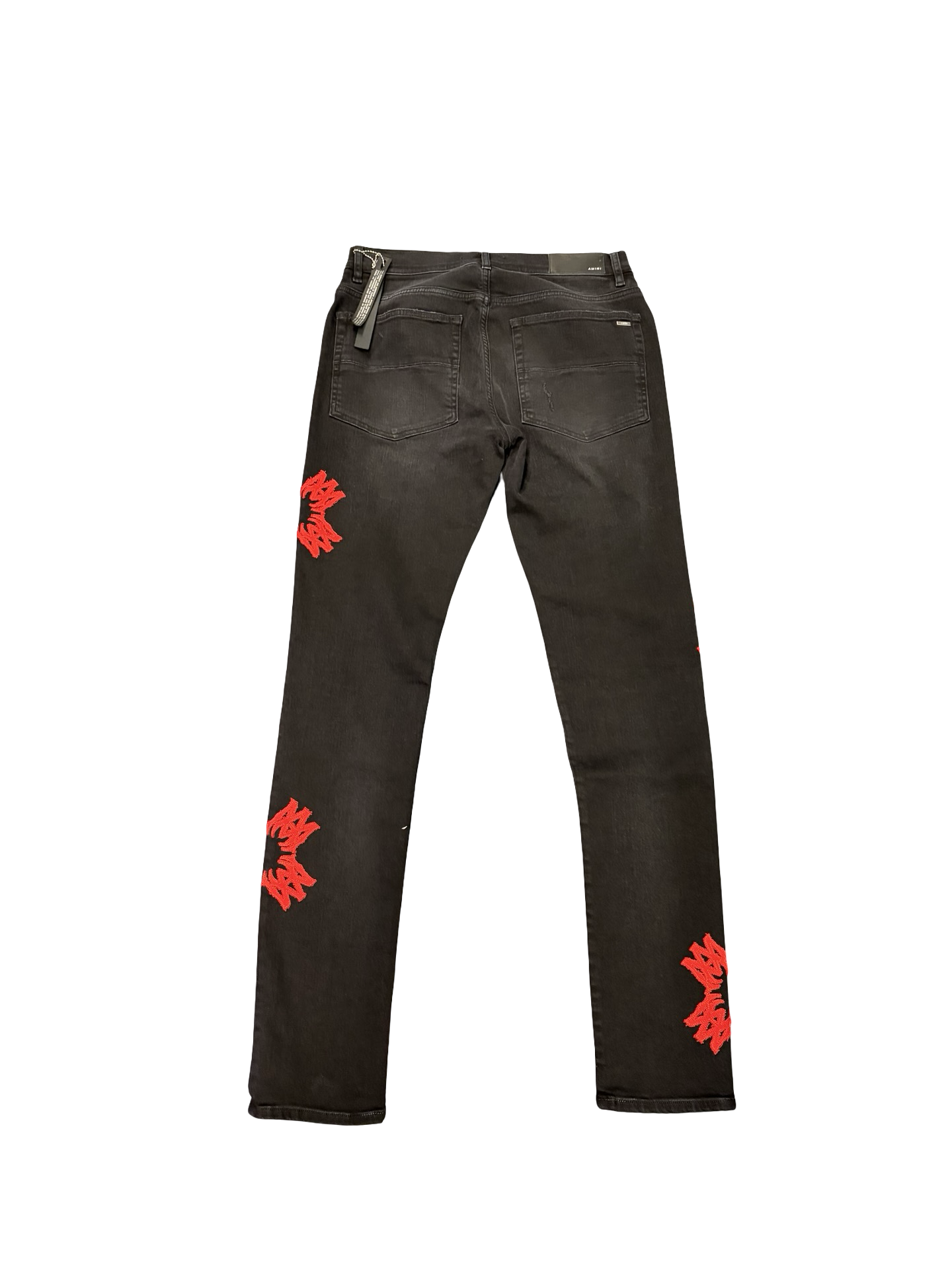 Amiri "AM" Patch Jean (Vintage Black/Red)