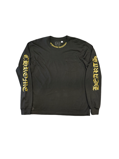 Chrome Hearts Neck Logo Long Sleeve Black/Brown