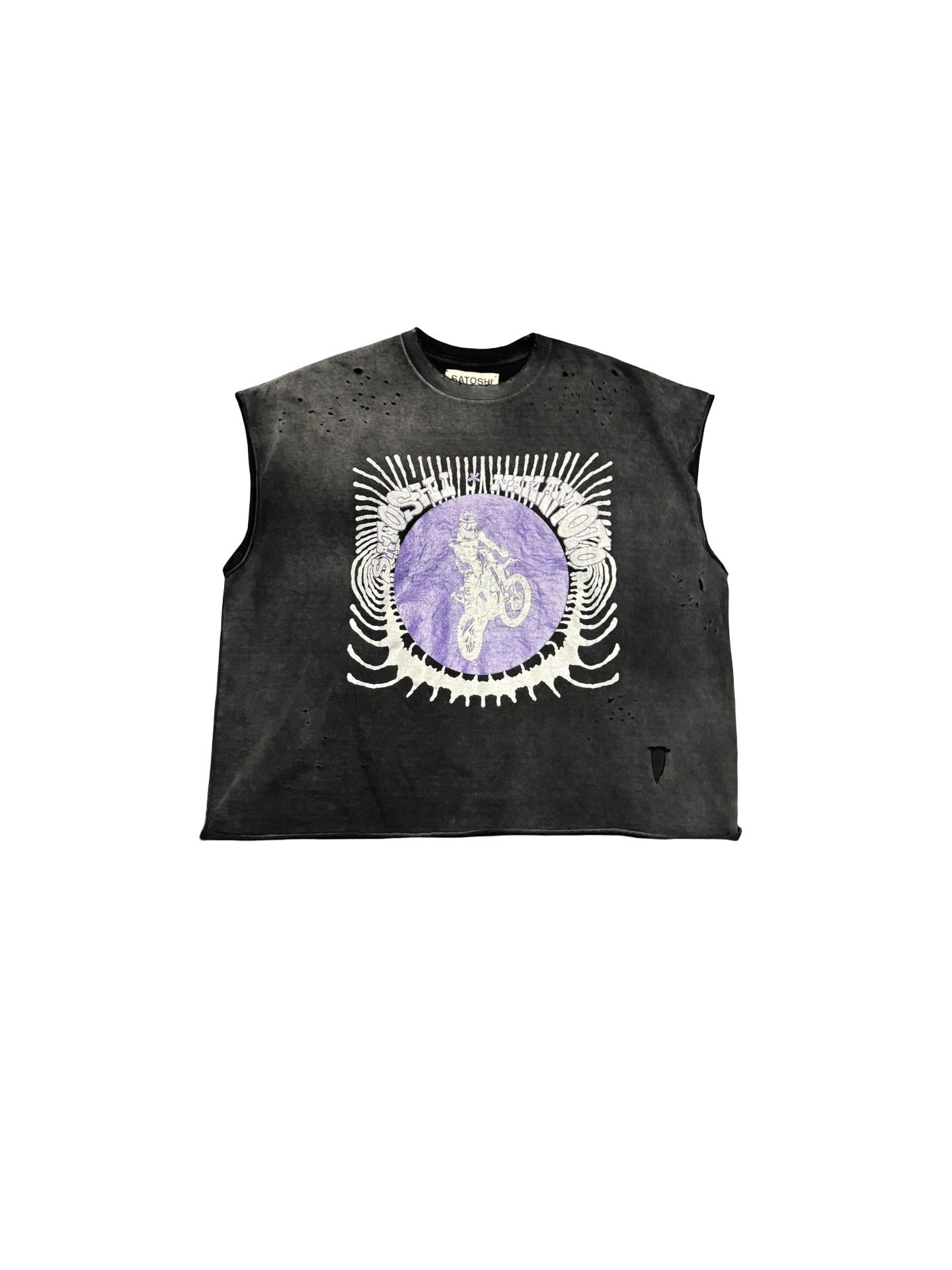 Satoshi Nakamoto Cutoff Tee Black/Purple