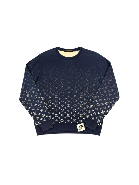 Monogram Gradient Sweater (Navy/White) *USED*