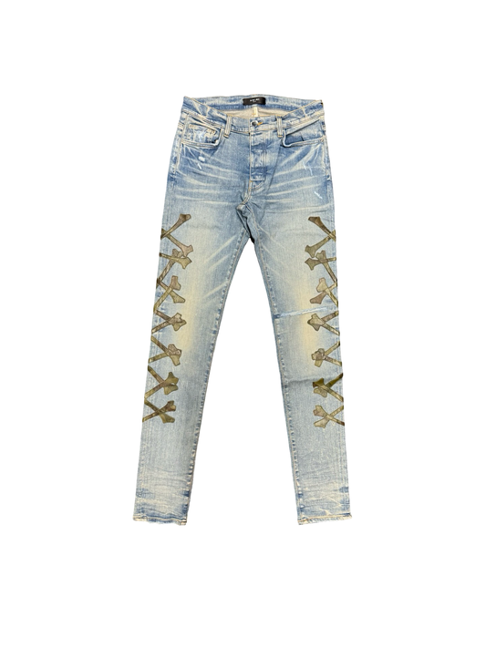 Camo Bones Patch Jean (Clay Indigo)