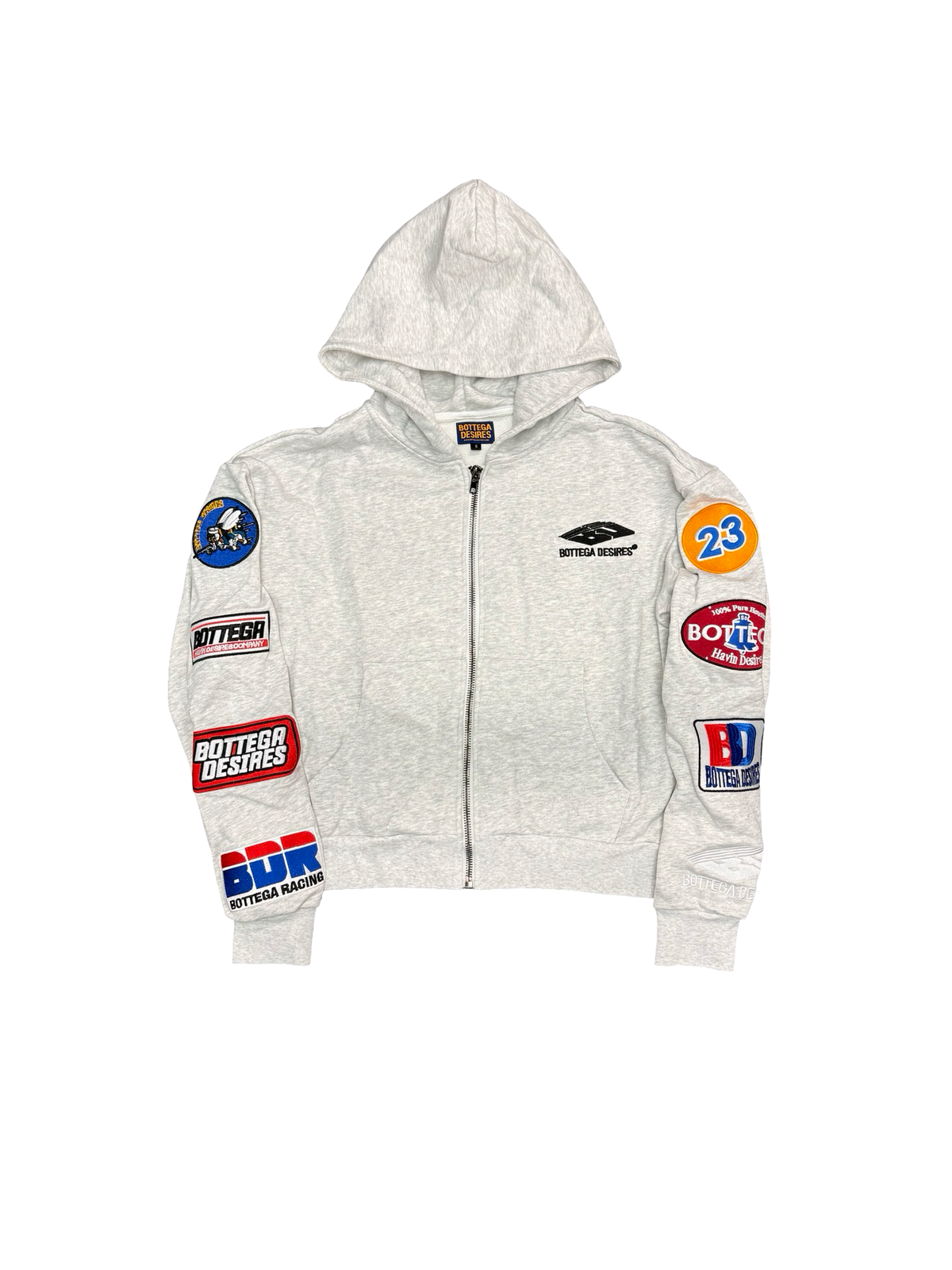 Patches Hoodie (Grey/Multi)