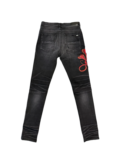 Snake Jean (Black/Red)