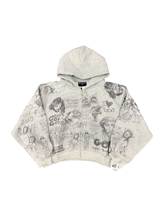 Medium Grey Zip Hoodie