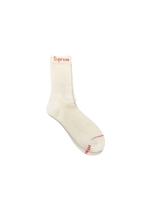 Supreme x Hanes Socks (White/Red)