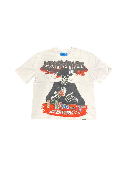 Godspeed Poker Skeleton Tee White