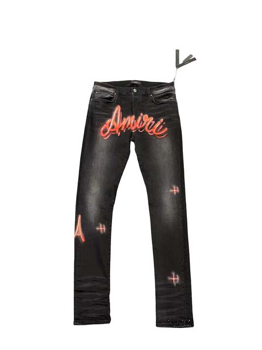 Amiri Airbrush Jean Vintage Black