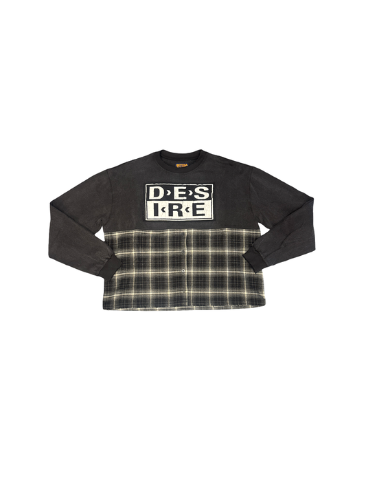 Bottega Desires Half Flannel Tee Black/White