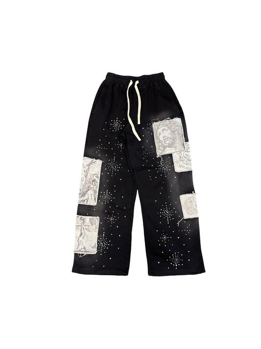 Righteous Studded Black Joggers