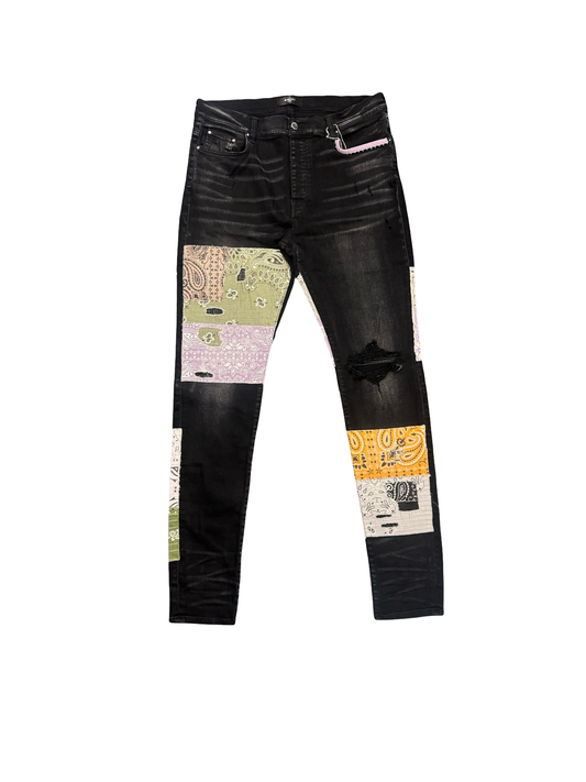 Amiri Art Patch Jean (Black/Multicolor)