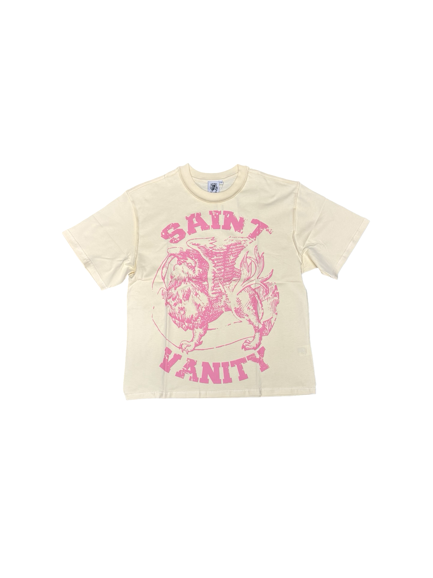 Griffin Logo Tee (Cream/Pink)