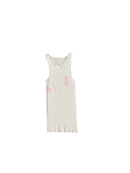 T-Bar Tank Top (White/Pink)