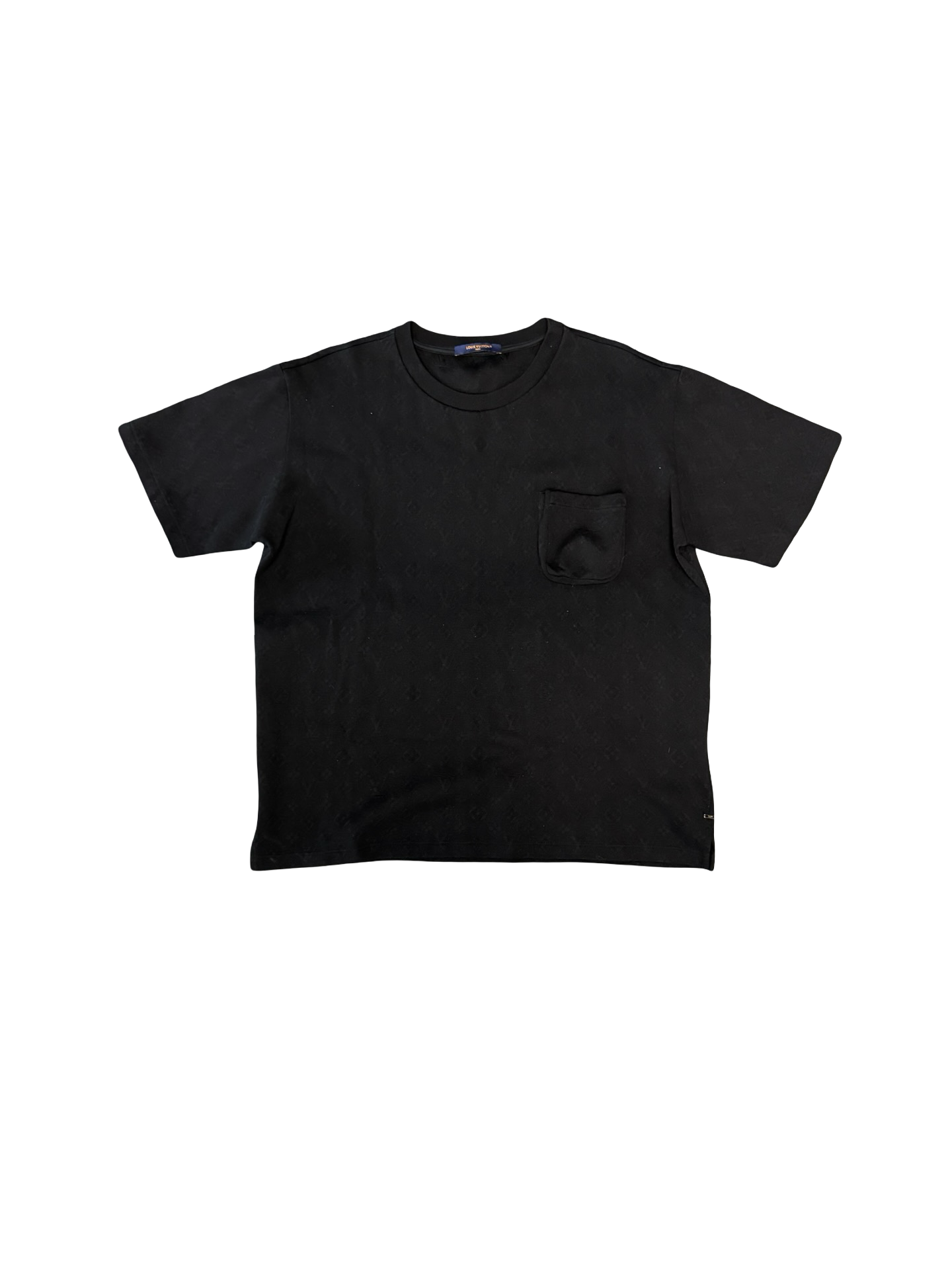 Monogram Embossed Pocket Tee (Black)