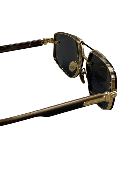 "Love Rod" Wood Frame/18KT Gold Plated Sunglasses