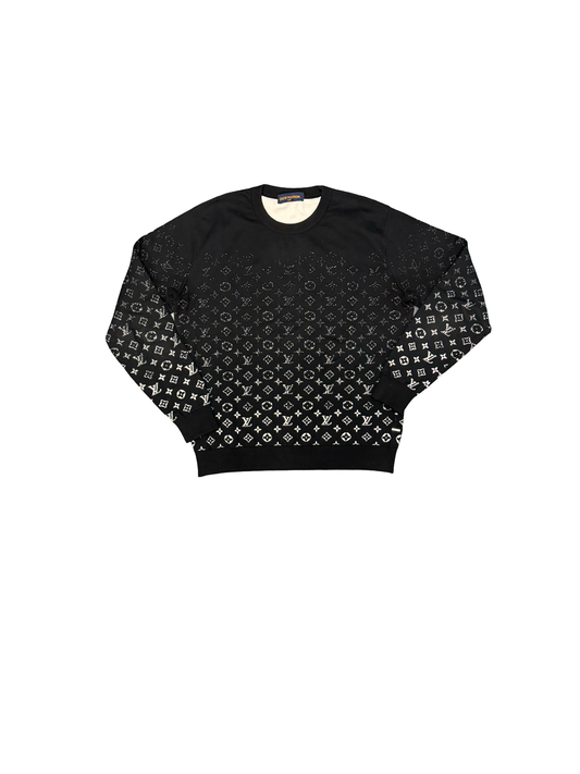 Monogram Fade Crewneck (Black/White)
