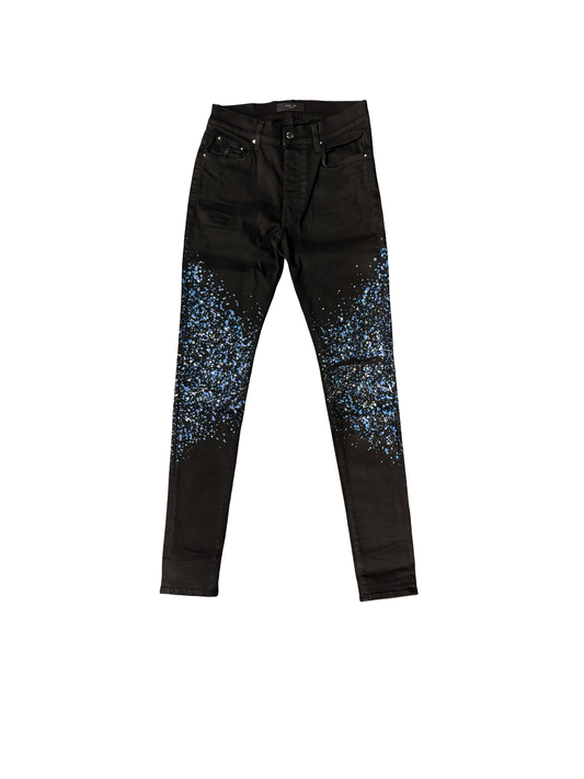 Crystal Painter Jean (Black/Blue)