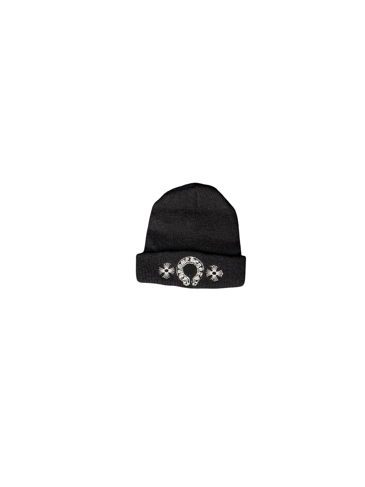 Wool Horseshoe Skully (Black/White)