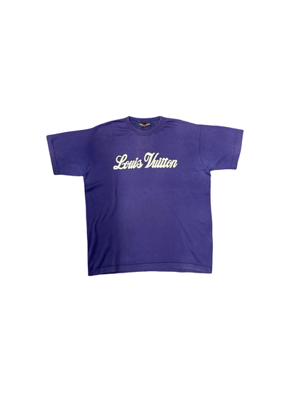 Cursive Logo Tee (Blue/White)