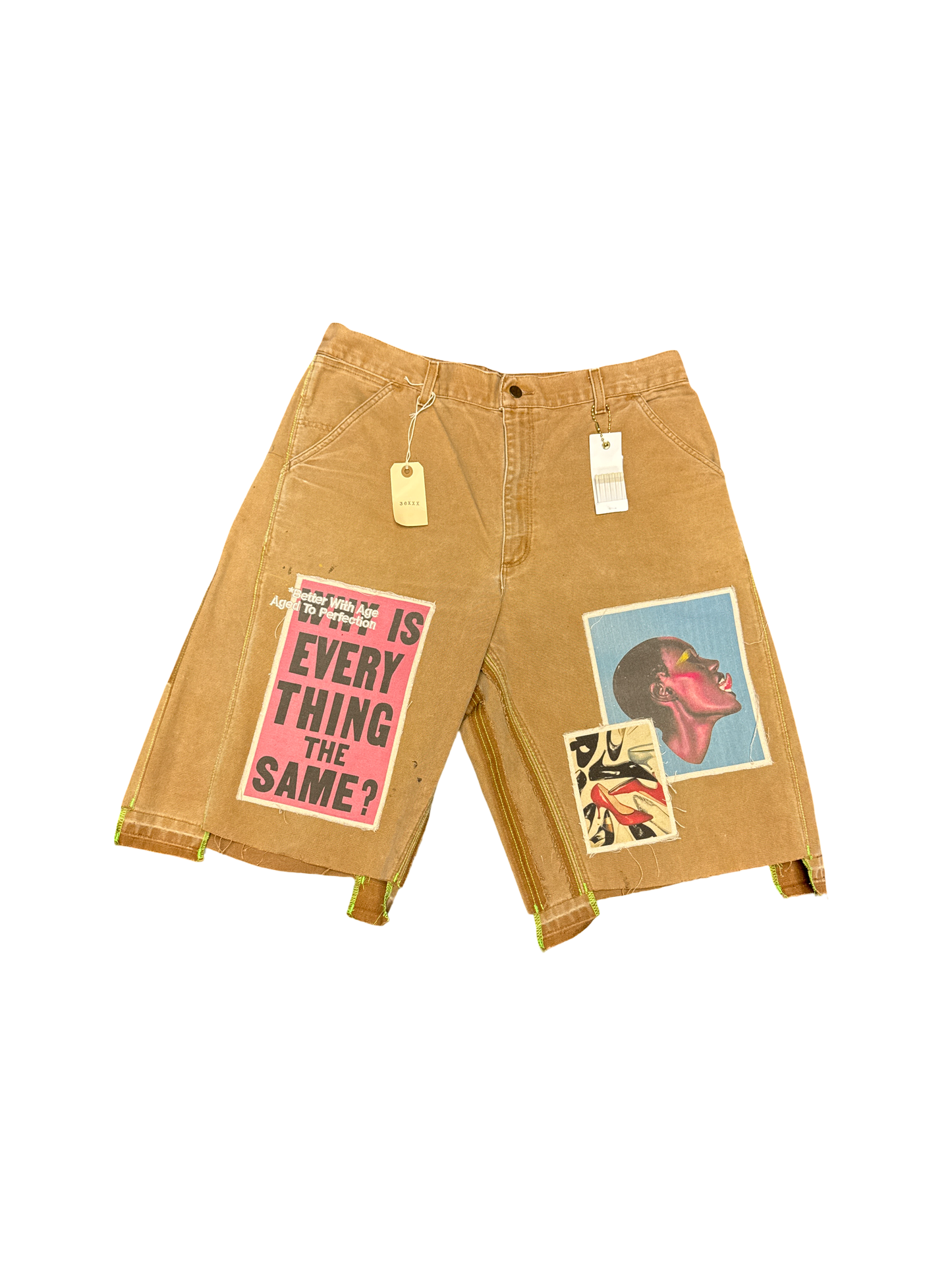 BWA Patchwork Jean Short (Tan/Multi)