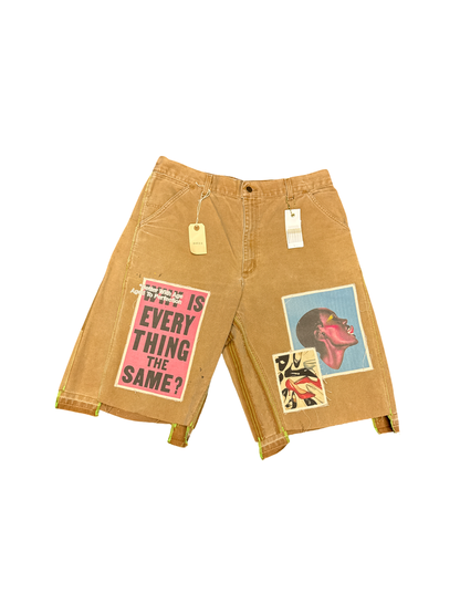 BWA Patchwork Jean Short (Tan/Multi)