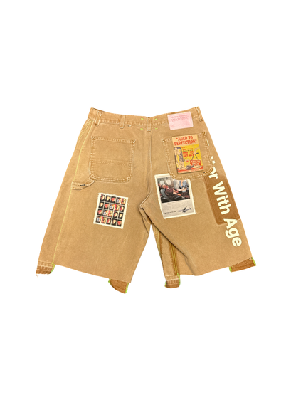 BWA Patchwork Jean Short (Tan/Multi)